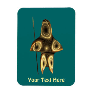 Fractal Inuit Hunter Magnet