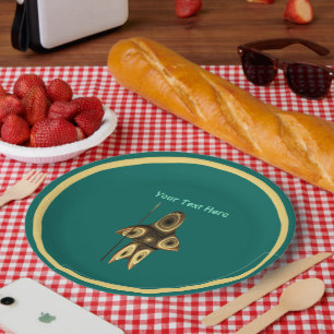 Fractal Inuit Hunter Paper Plates