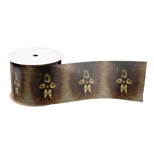 Fractal Inuit Hunter Satin Ribbon (Spool)
