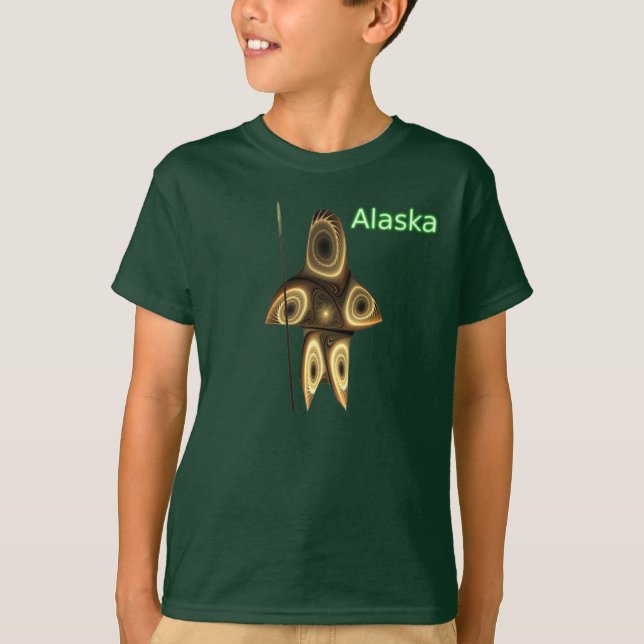 Fractal Inuit Hunter T-Shirt (Front)