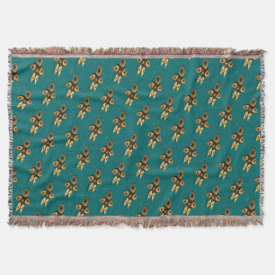 Fractal Inuit Hunter Throw Blanket