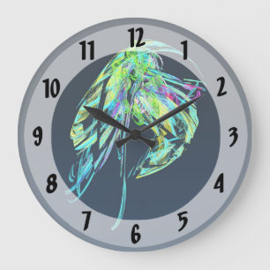 Fractal - Jellyfish Large Clock