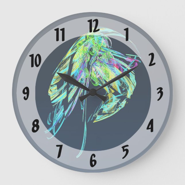 Fractal - Jellyfish Large Clock (Front)
