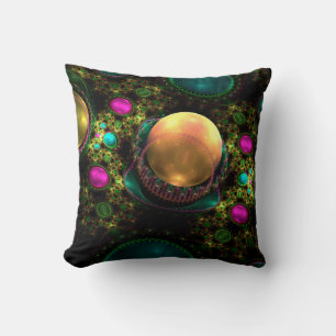 Fractal Julian Pearl Jewellery Background - Fracta Throw Pillow