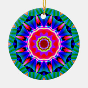 Fractal Kaleidoscope 05 Ceramic Ornament