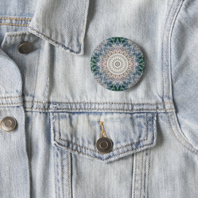 Fractal Kaleidoscope 2 Inch Round Button (In Situ)