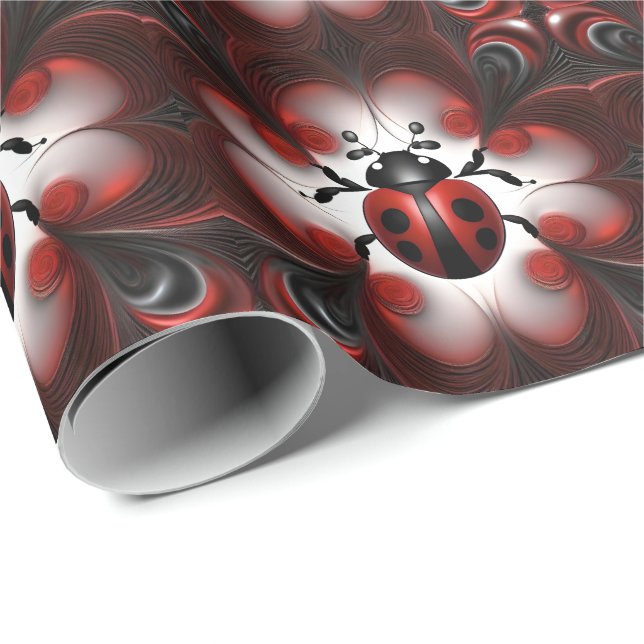 Fractal Ladybird Art Design, Wrapping Paper (Roll Corner)