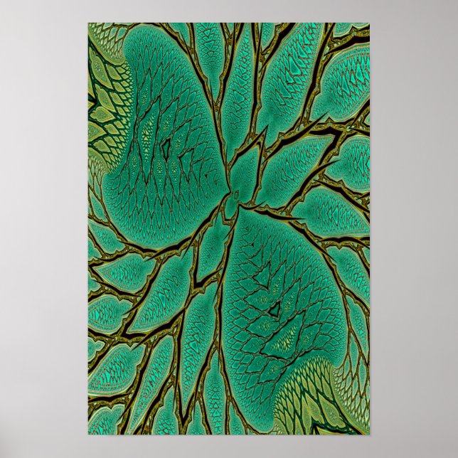 Fractal Leaf Detail Poster (Front)