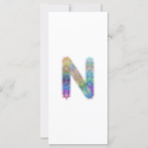Fractal letter N monogram