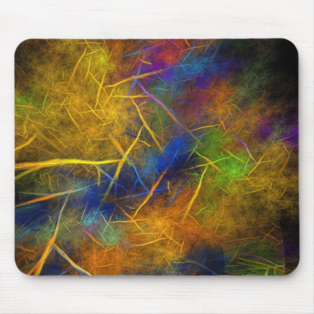 Fractal Lightning (Storm Flame) Mouse Pad (Front)