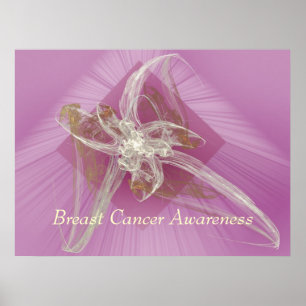 Fractal Lily - Breast Cancer Awareness Poster