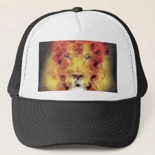 Fractal lion trucker hat