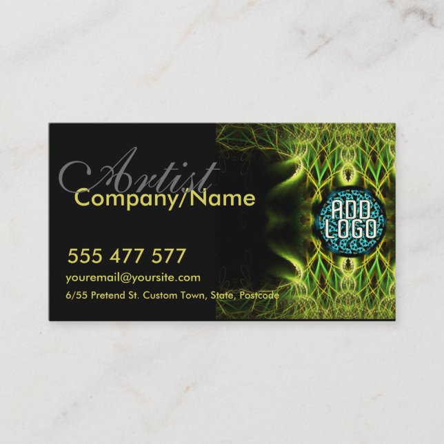 Fractal LoGo Business Card (Front)