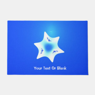 Fractal Magen Lavan (White Star) Doormat