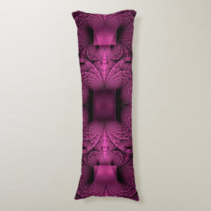 fractal magenta pattern geometry body pillow