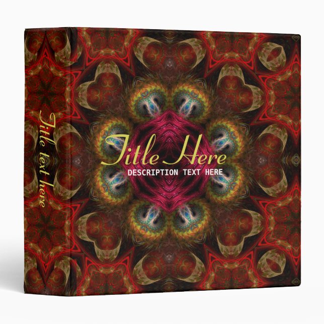 Fractal Mandala 01 Avery Binder (Front/Spine)
