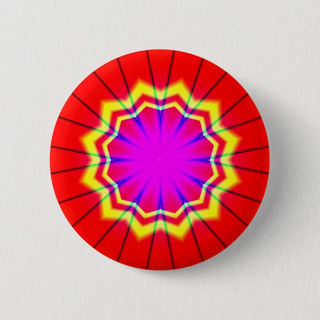 Fractal Mandala - 15 2 Inch Round Button (Front)