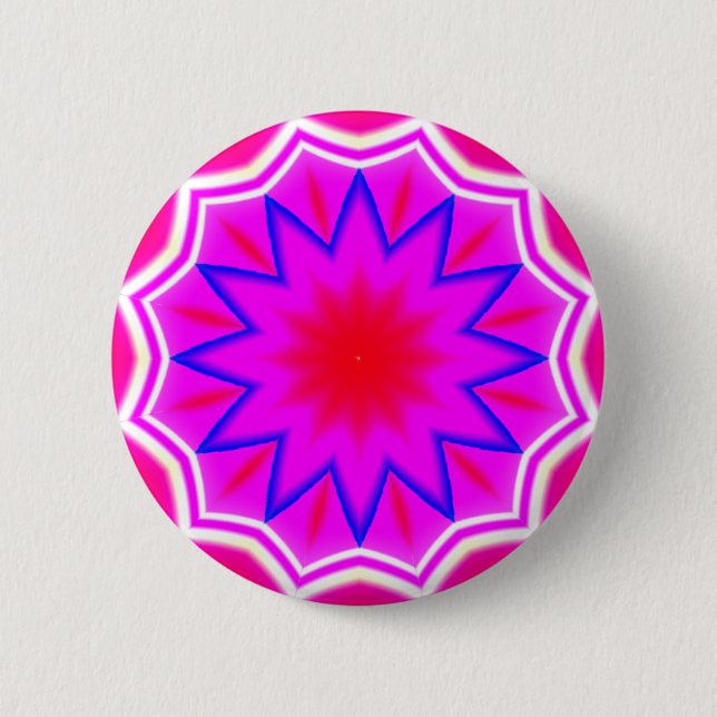 Fractal Mandala - 21 2 Inch Round Button (Front)