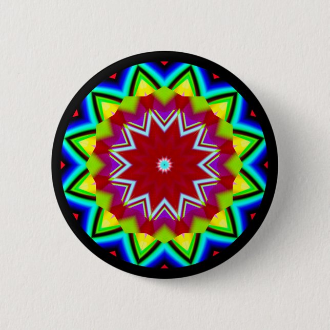 Fractal Mandala 2 Inch Round Button (Front)