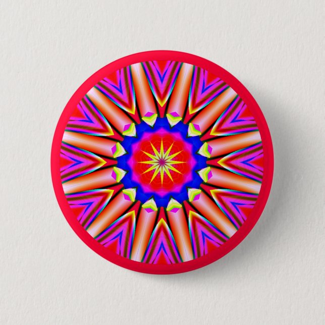Fractal Mandala 2 Inch Round Button (Front)