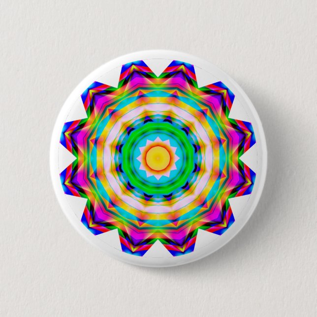 Fractal Mandala 2 Inch Round Button (Front)