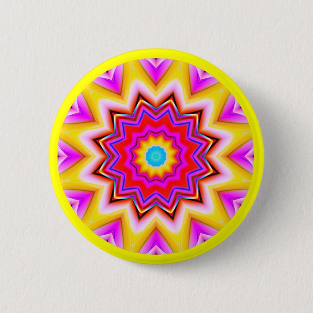 Fractal Mandala 2 Inch Round Button (Front)