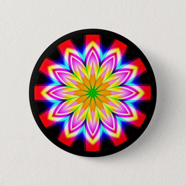 Fractal Mandala 2 Inch Round Button (Front)