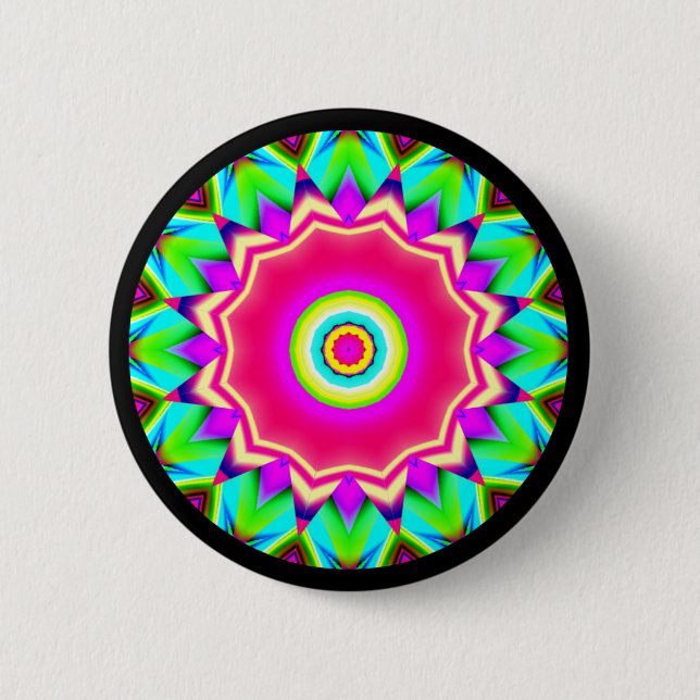 Fractal Mandala 2 Inch Round Button (Front)