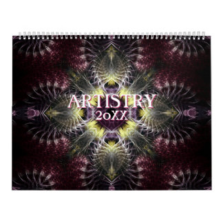 Fractal Mandala Artistry 12 mois Calendrier mural