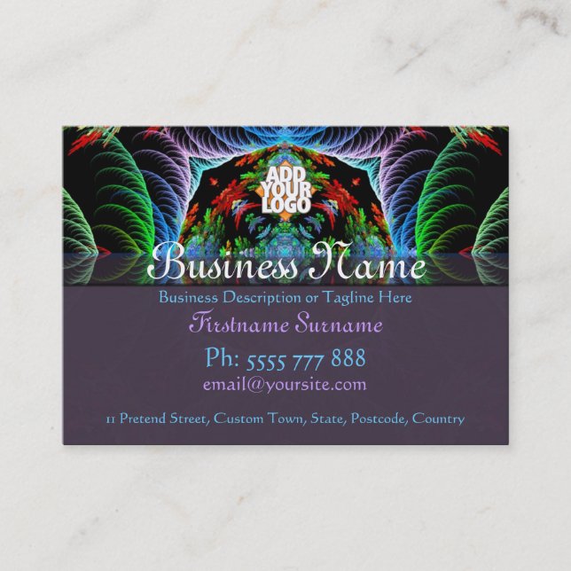 Fractal Mandala Arts Grand Carte de visite (Devant)