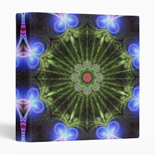Fractal Mandala Circle Swirl Binder