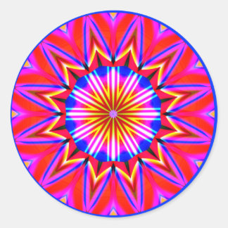 Fractal Mandala Classic Round Sticker