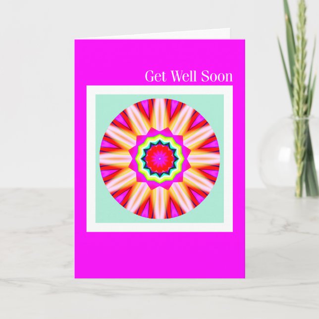 Fractal Mandala - Get Well Soon - II Card (Front)