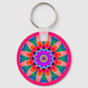 Fractal Mandala Keychain