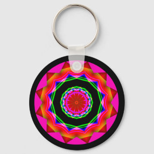 Fractal Mandala Keychain