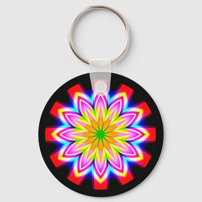 Fractal Mandala Keychain (Front)