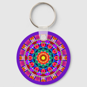 Fractal Mandala Keychain