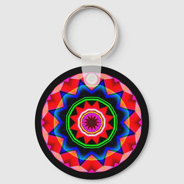 Fractal Mandala Keychain (Front)