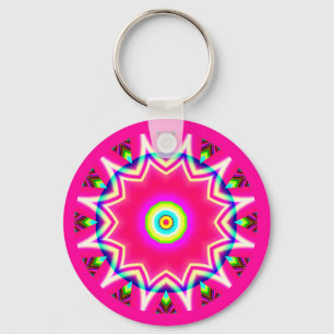 Fractal Mandala Keychain
