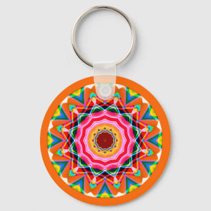 Fractal Mandala Keychain