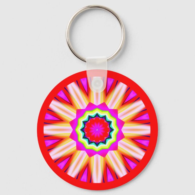 Fractal Mandala Keychain (Front)