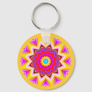 Fractal Mandala Keychain
