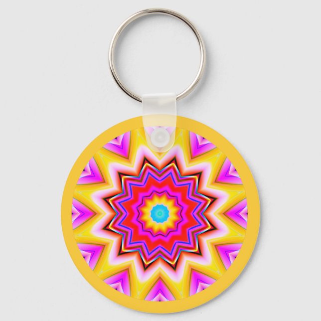 Fractal Mandala Keychain (Front)