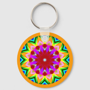 Fractal Mandala Keychain
