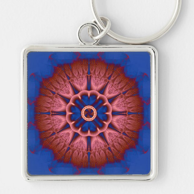 Fractal Mandala Keychain (Front)