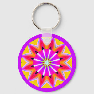 Fractal Mandala Keychain