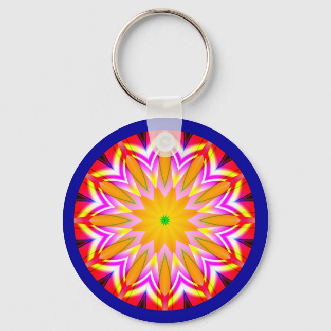 Fractal Mandala Keychain (Front)