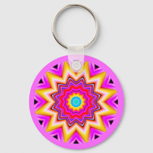 Fractal Mandala Keychain
