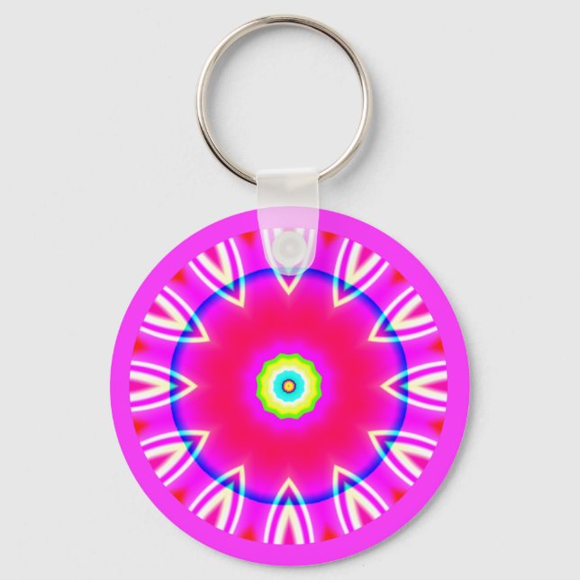Fractal Mandala Keychain (Front)
