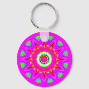Fractal Mandala Keychain